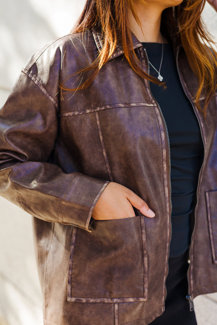 The Cool Rider Faux Leather Jacket