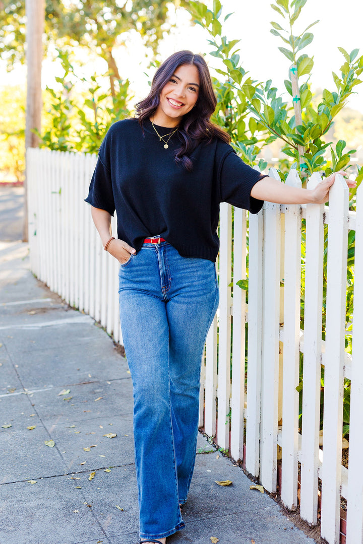 The Seam It All Short Sleeve Knit Top