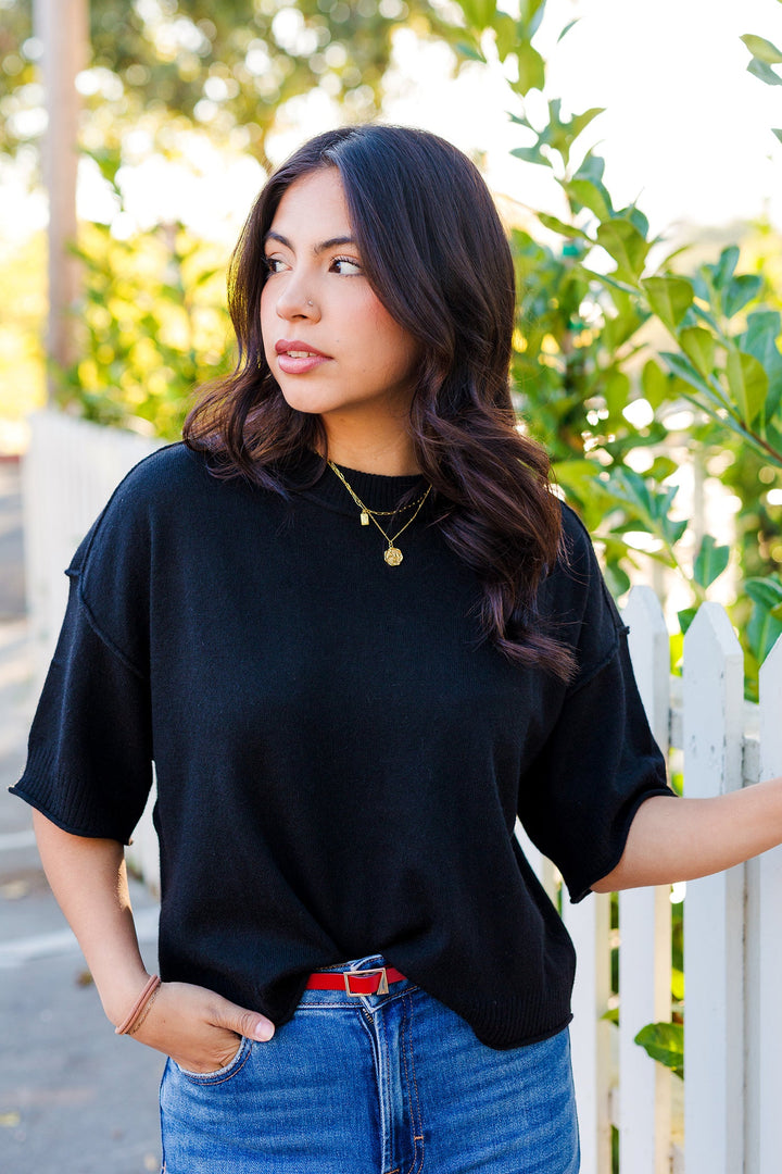 The Seam It All Short Sleeve Knit Top