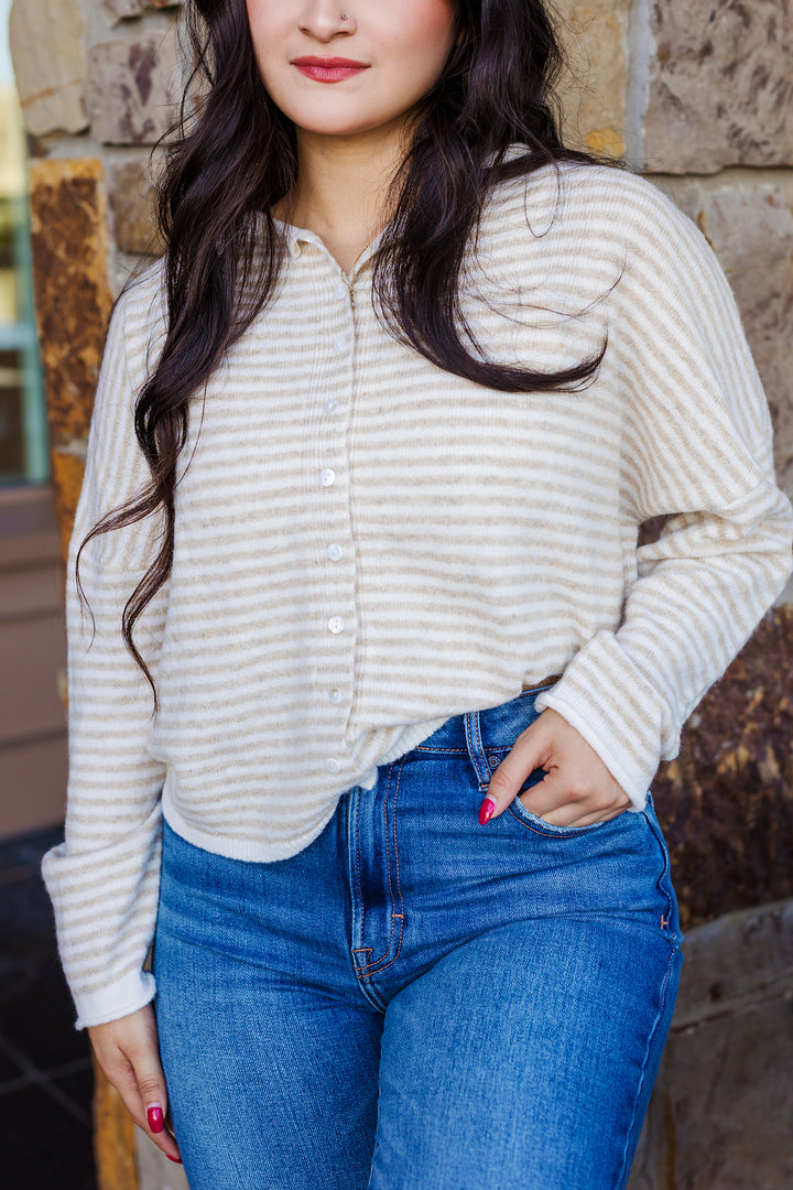 The Sweetest Days Soft Striped Cardigan Sweater