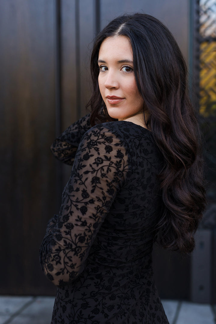 The Velvet Underground Sheer Sleeve Mini Dress