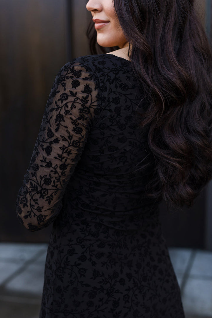 The Velvet Underground Sheer Sleeve Mini Dress