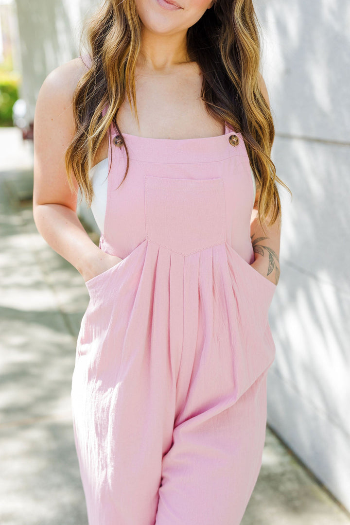 The Saturday Market Pink Cotton Overalls