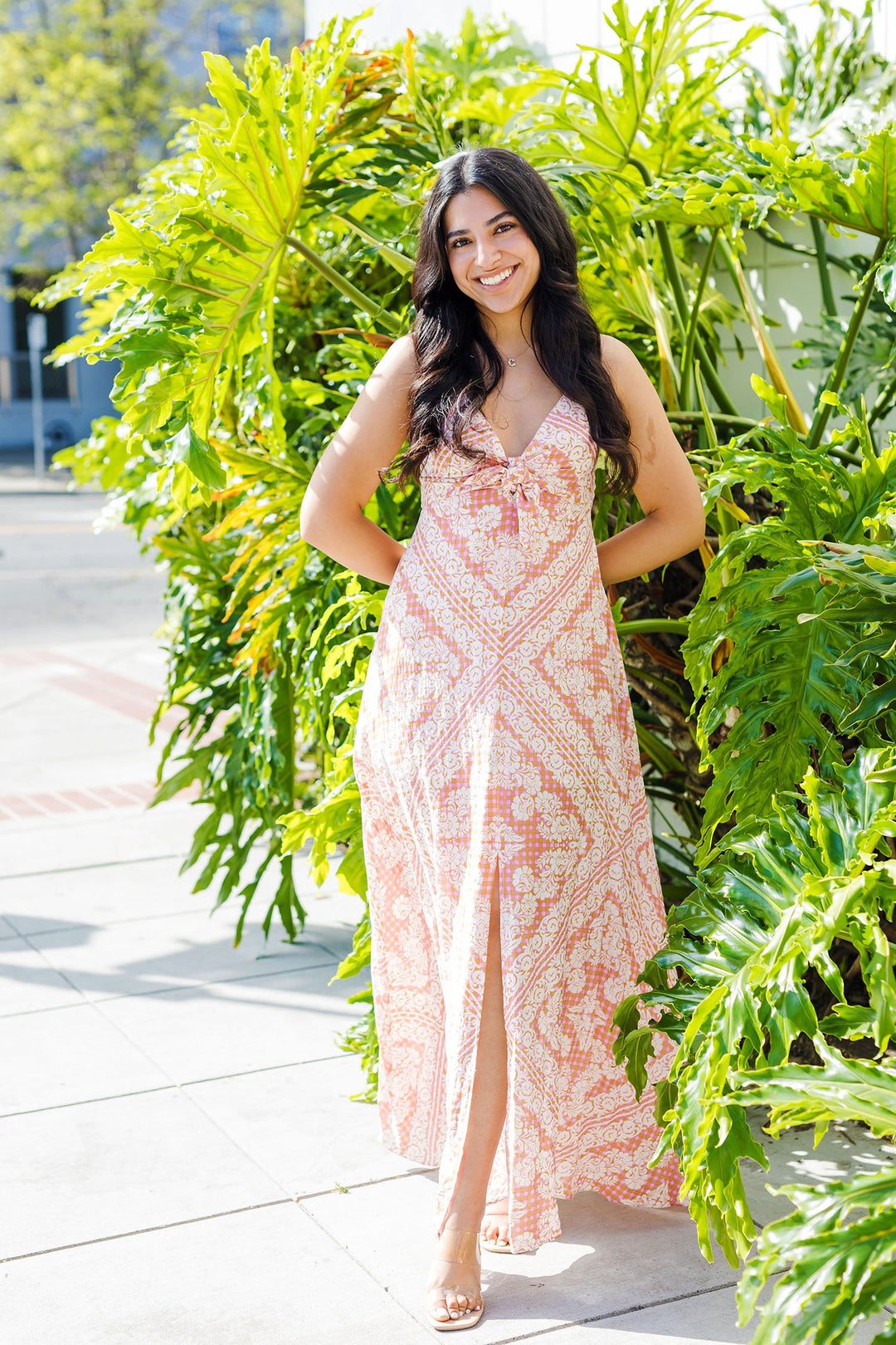 The Stay Cute Knot Front Maxi Dress