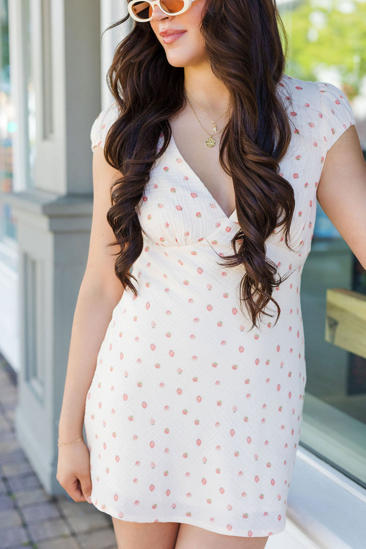 The Berry Sweet Cap Sleeve Mini Dress
