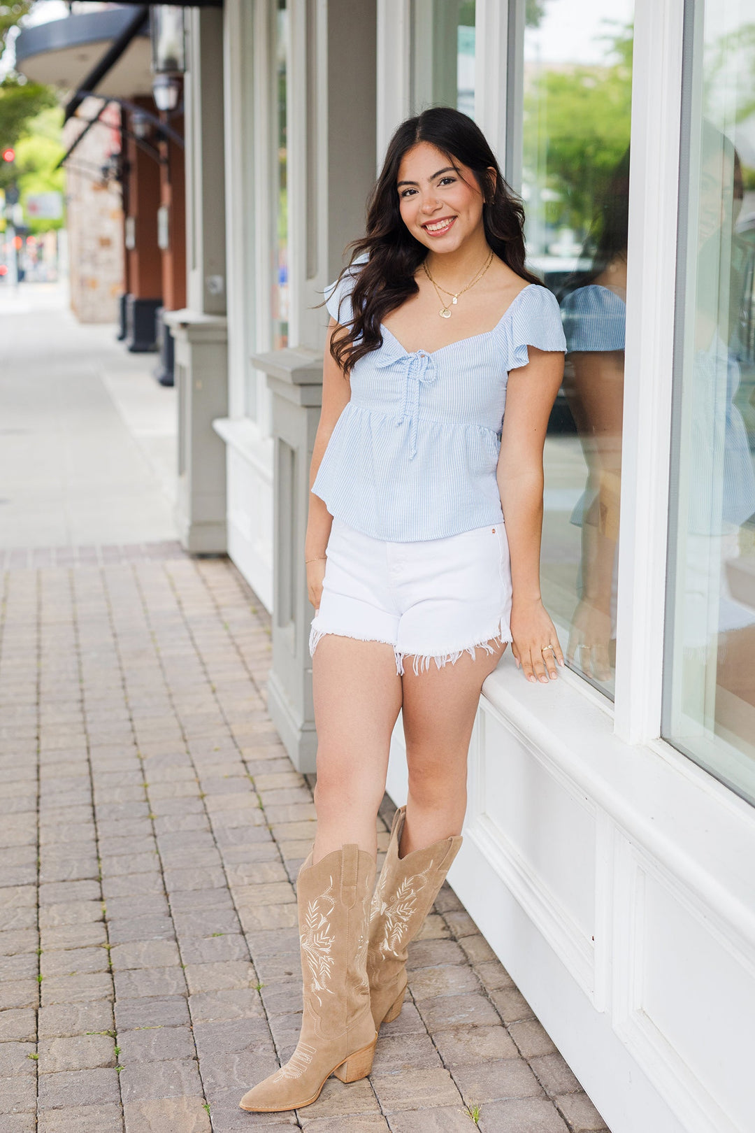 The Nautical by Nature Striped Babydoll Top