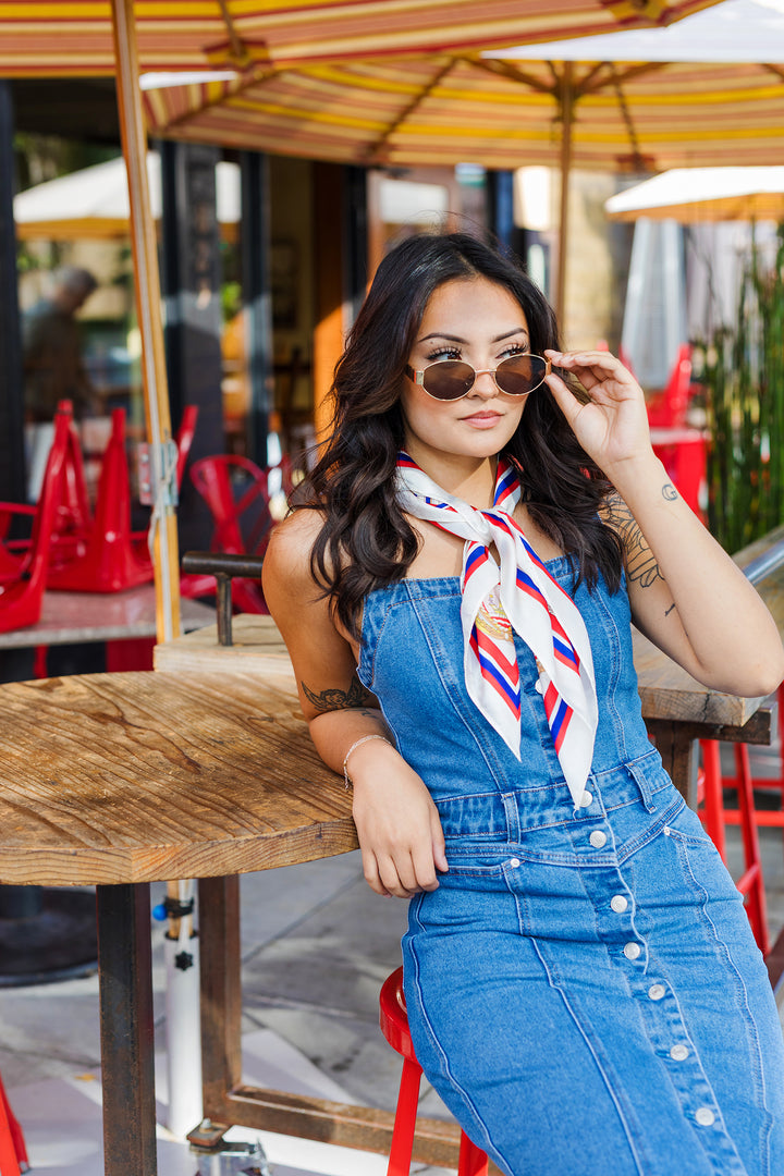 The Darling In Denim Midi Dress