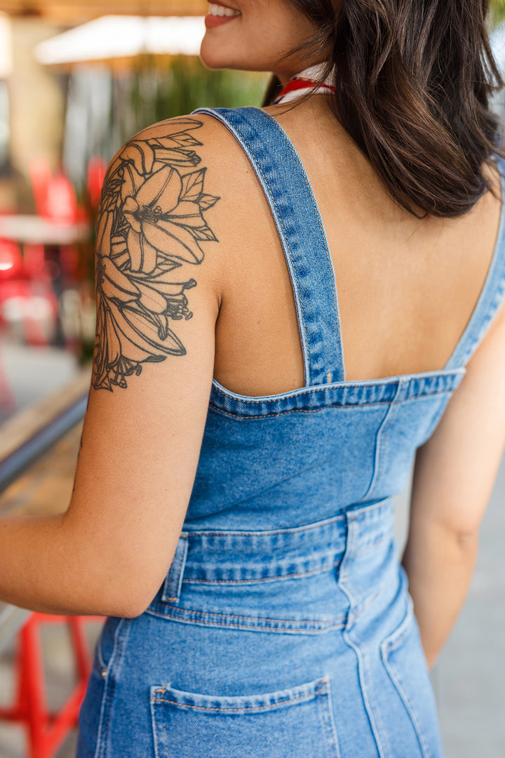 The Darling In Denim Midi Dress