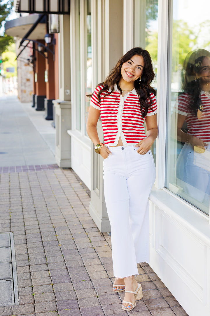The Pep Rally Striped Cardigan