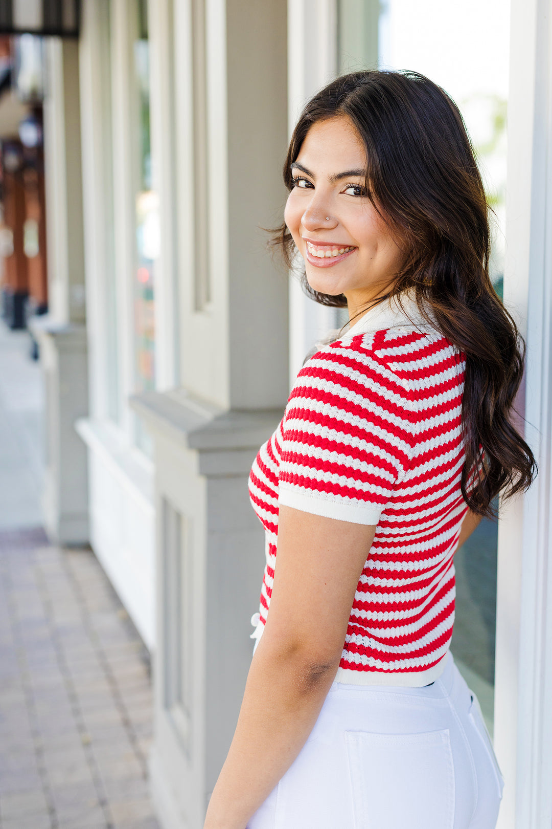 The Pep Rally Striped Cardigan