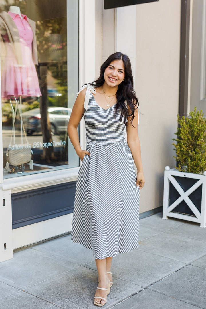 The Sandbar Stroll Linen Midi Dress