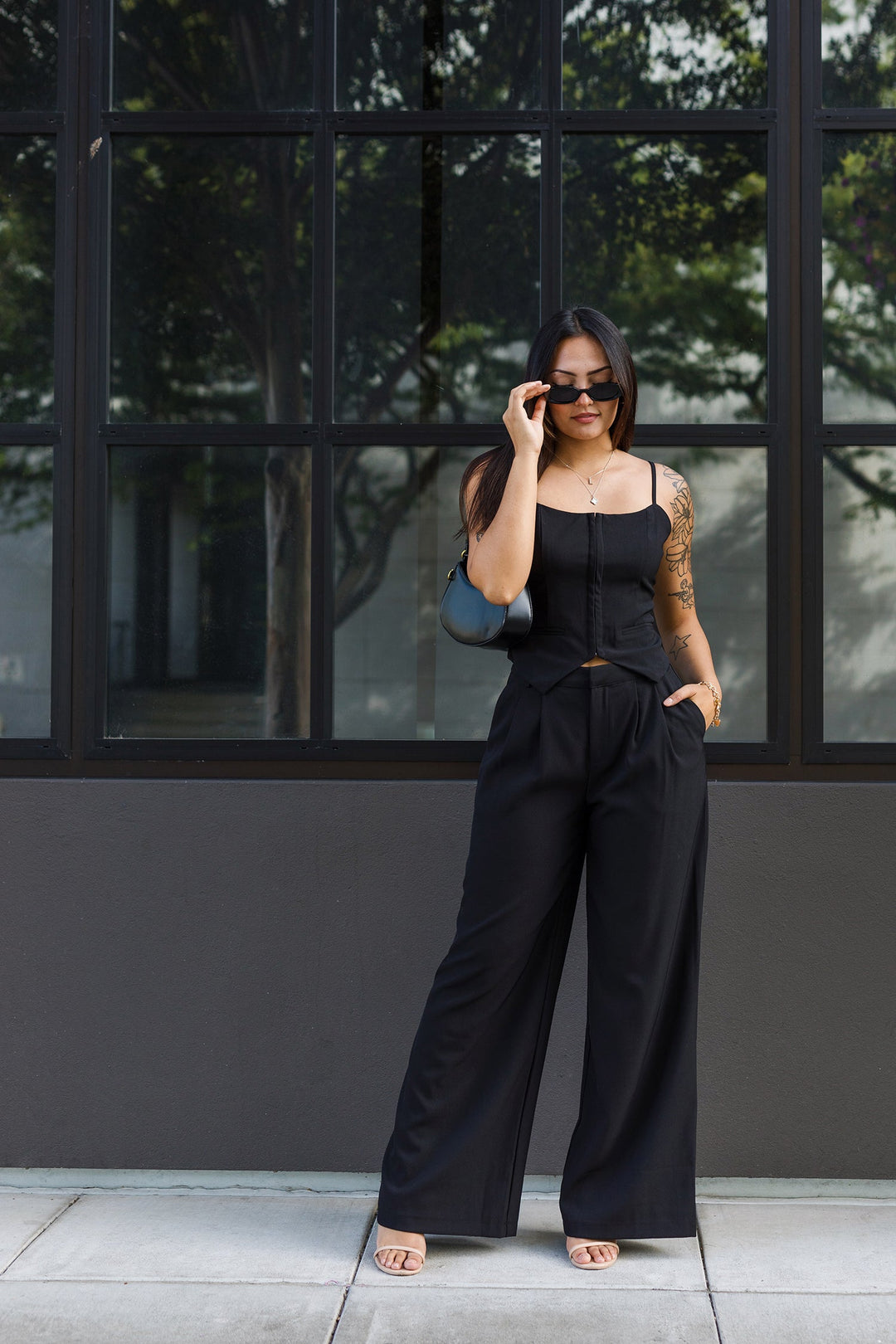The Bridget Black Wide Leg Pants