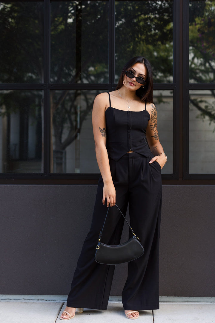 The Bridget Black Wide Leg Pants