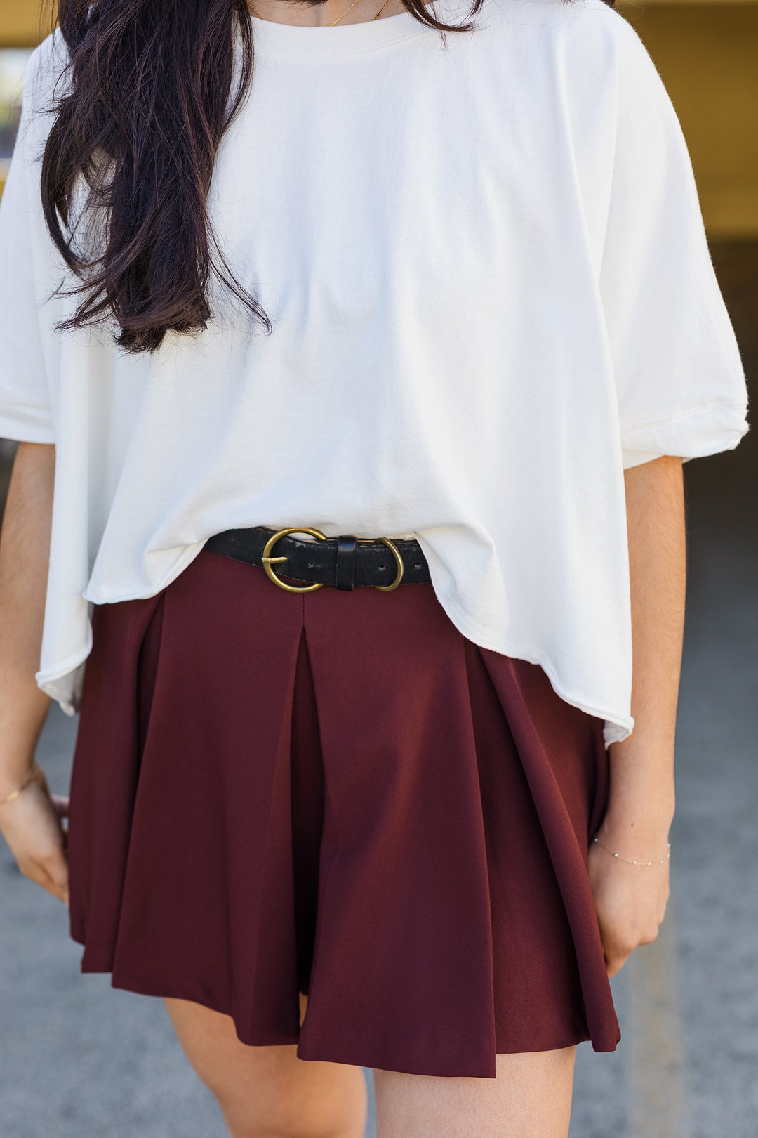 The Front Of The Class Pleated Mini Skirt