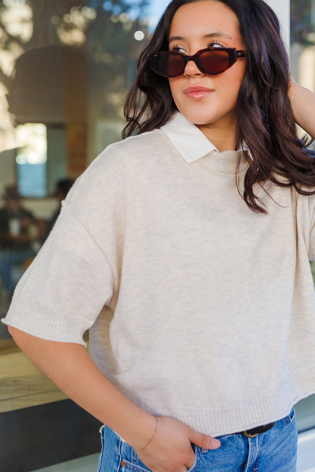 The Seam It All Short Sleeve Knit Top