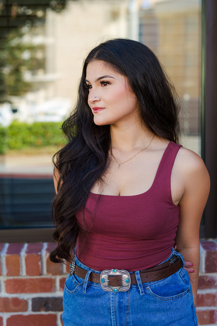 The Taylor Double Layer Cotton Span Tank Top