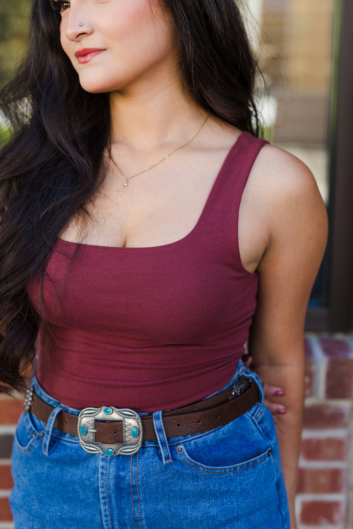 The Taylor Double Layer Cotton Span Tank Top