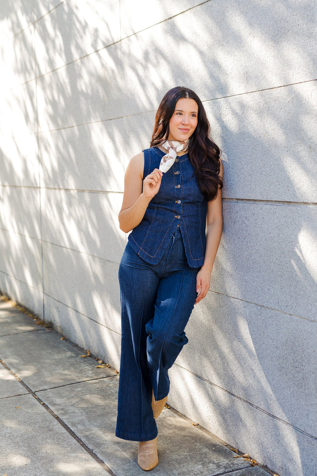 The Round About Dark Denim Front Seam Jeans