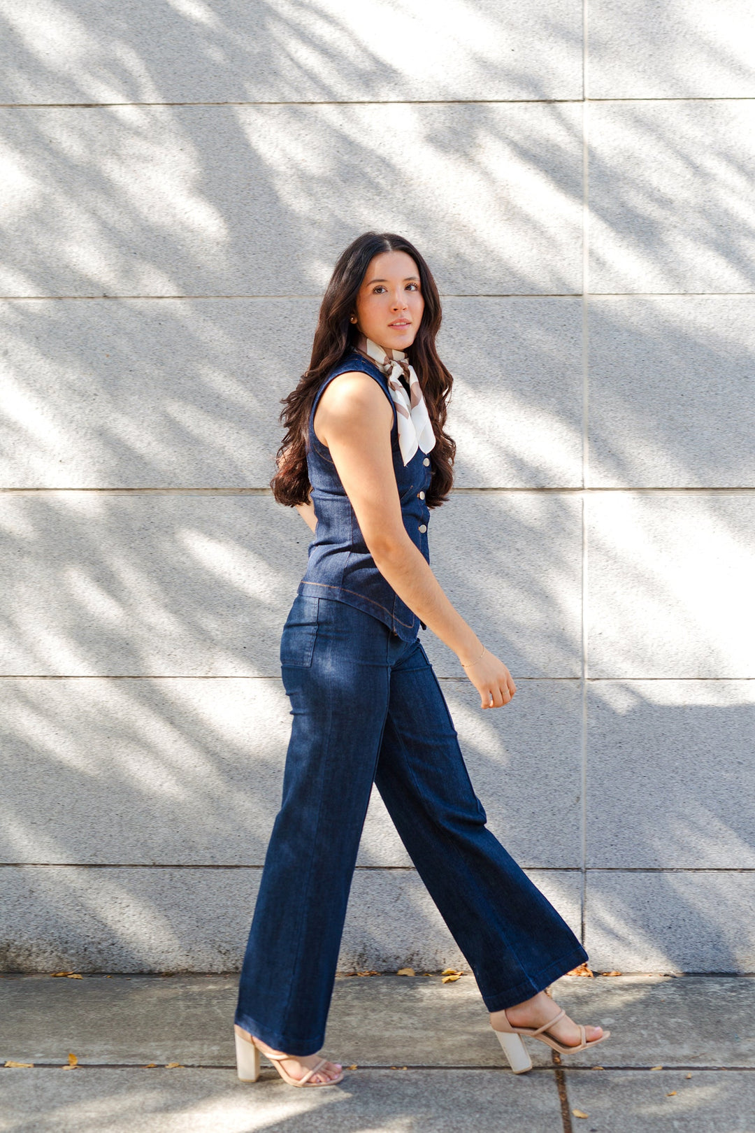 The Round About Dark Denim Front Seam Jeans