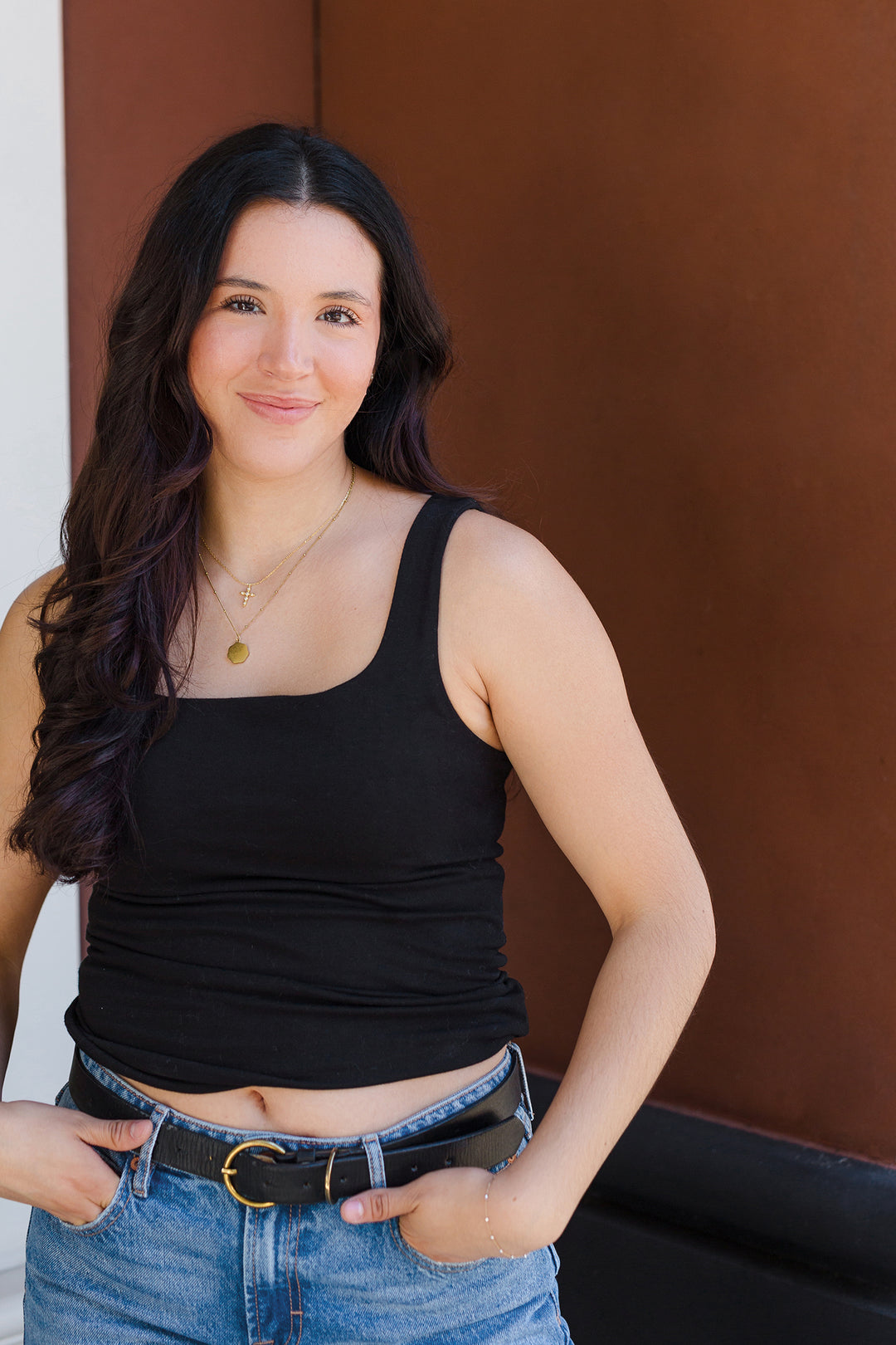 The Taylor Double Layer Cotton Span Tank Top