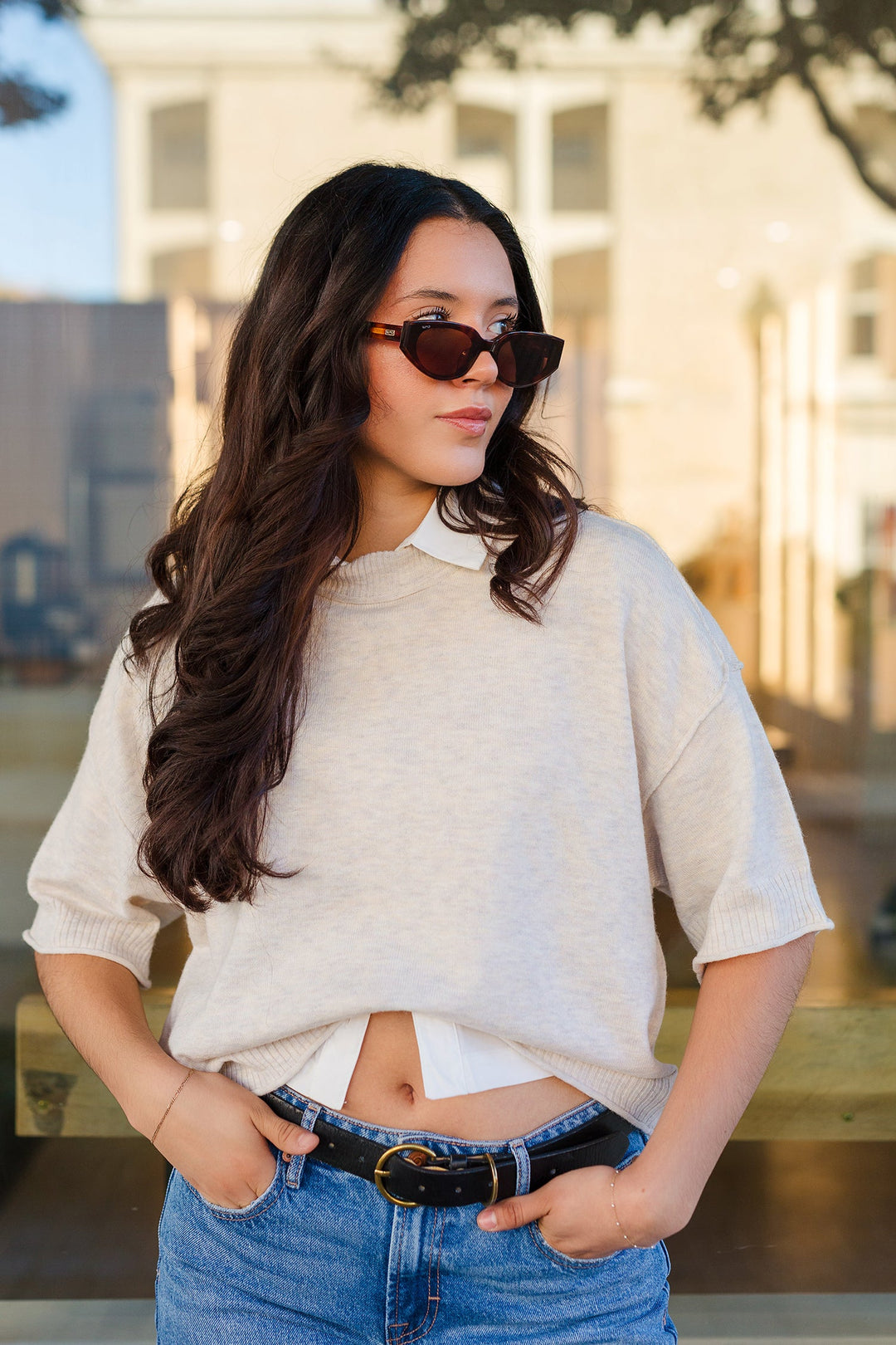 The Seam It All Short Sleeve Knit Top