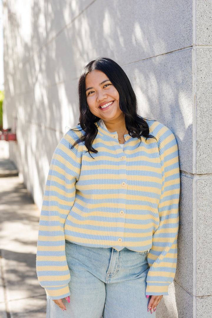 The Sweet Like Honey Striped Oversized Cardigan Sweater