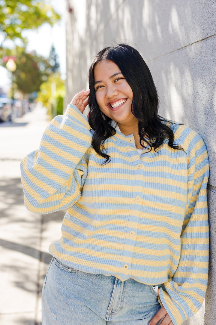 The Sweet Like Honey Striped Oversized Cardigan Sweater