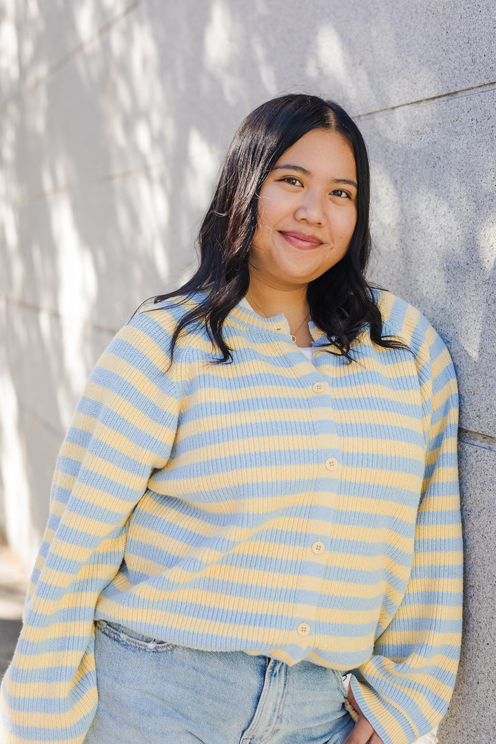 The Sweet Like Honey Striped Oversized Cardigan Sweater