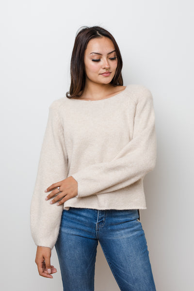 The Best In Class Oatmeal Soft Knit Dolman Sweater