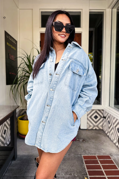 The Steal Your Heart Denim Shacket
