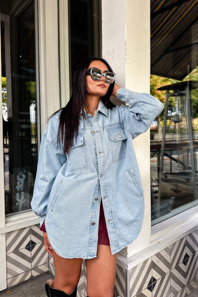 The Steal Your Heart Denim Shacket