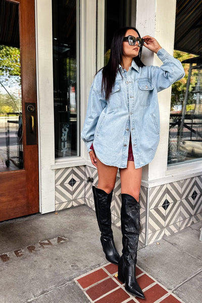 The Steal Your Heart Denim Shacket