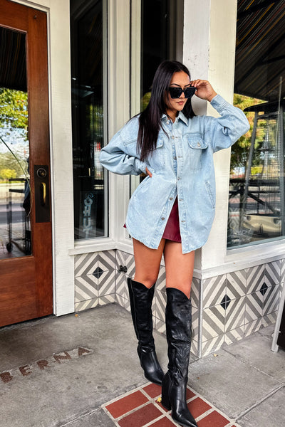 The Steal Your Heart Denim Shacket