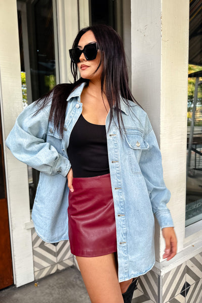 The Steal Your Heart Denim Shacket