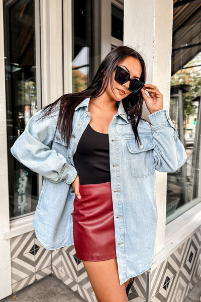 The Steal Your Heart Denim Shacket
