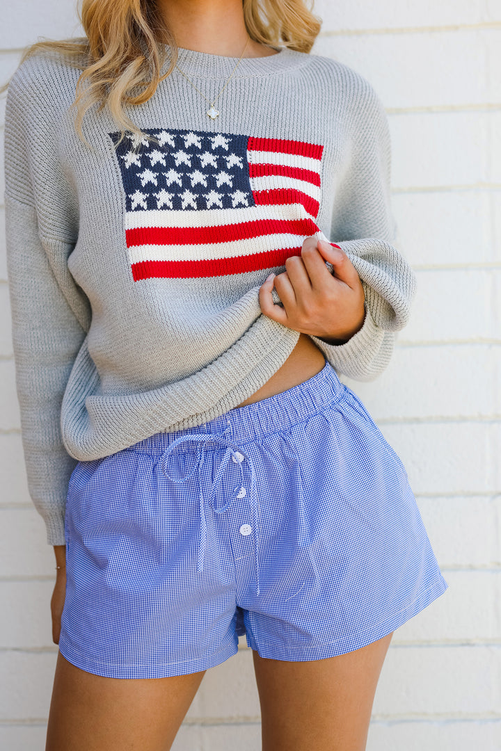 The Miss Americana Gray Flag Sweater