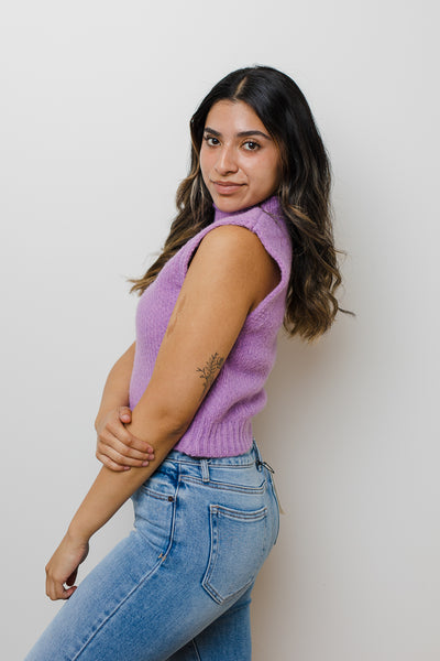 The Head Of The Class Cropped Sweater Vest