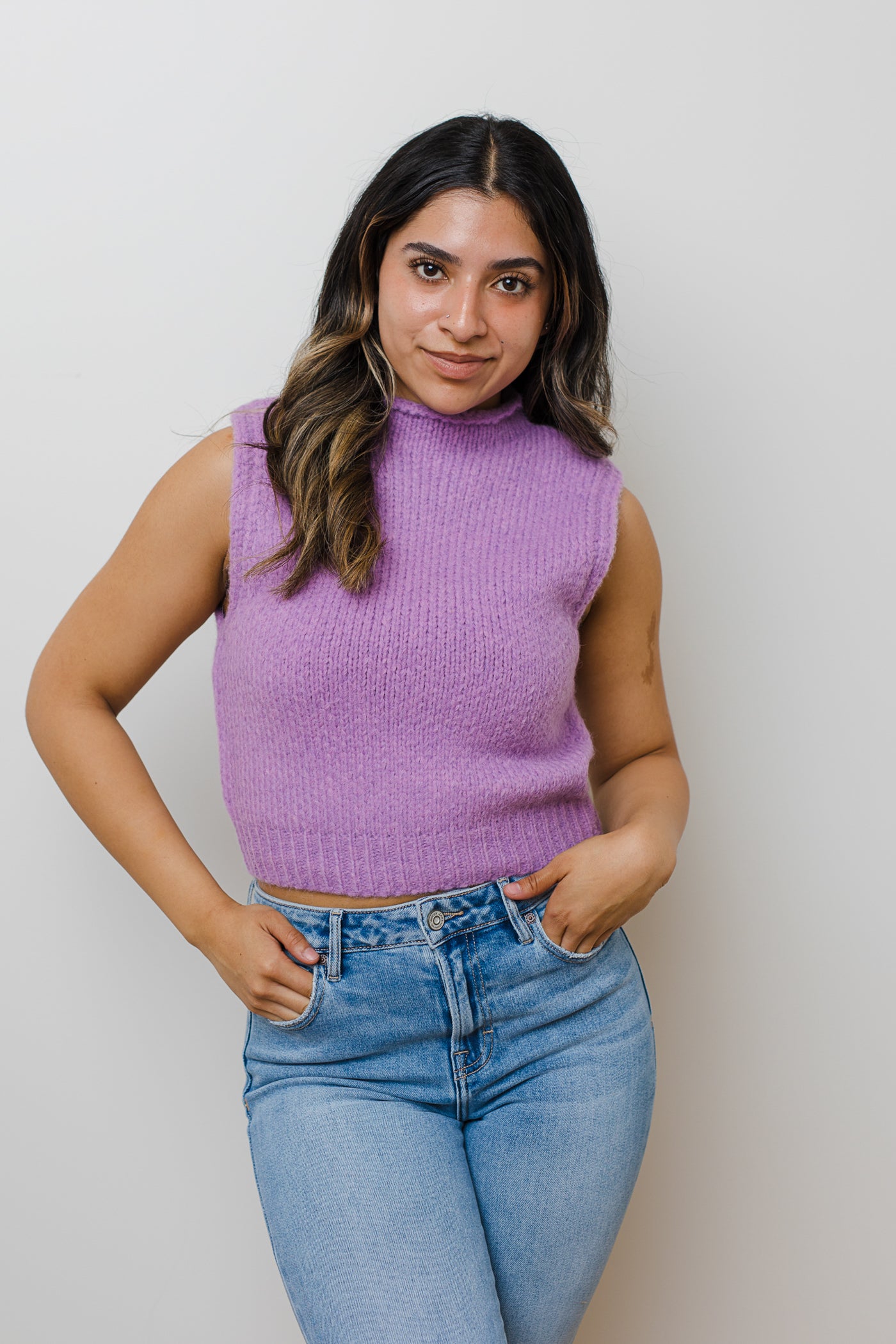 The Head Of The Class Cropped Sweater Vest