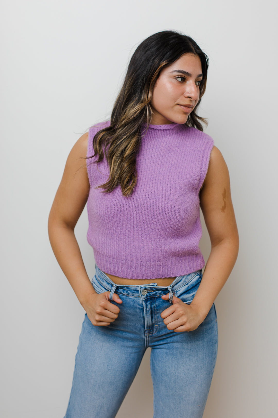 The Head Of The Class Cropped Sweater Vest