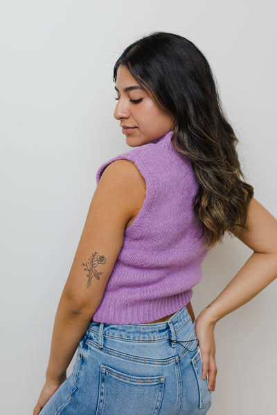 The Head Of The Class Cropped Sweater Vest