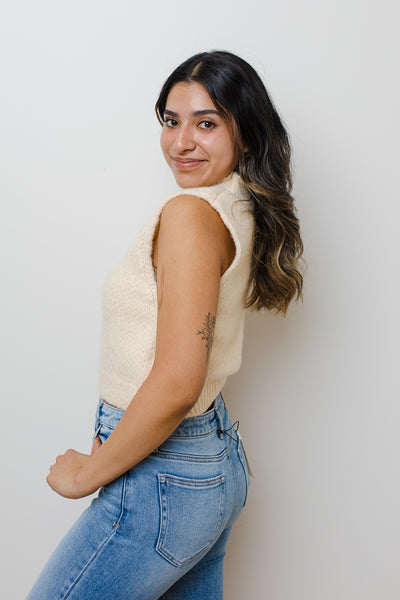 The Head Of The Class Cropped Sweater Vest