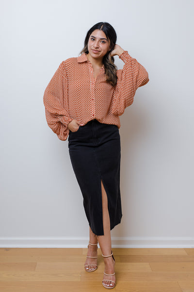 The Fashionably Late Black Denim Maxi Skirt