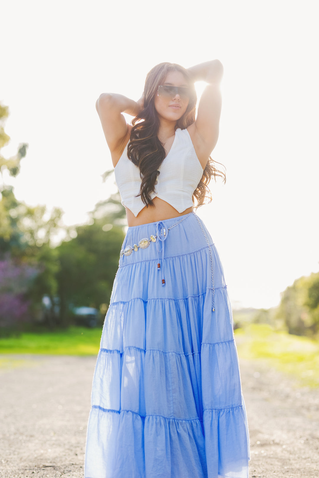 The Girl Like Me Tiered Maxi Skirt