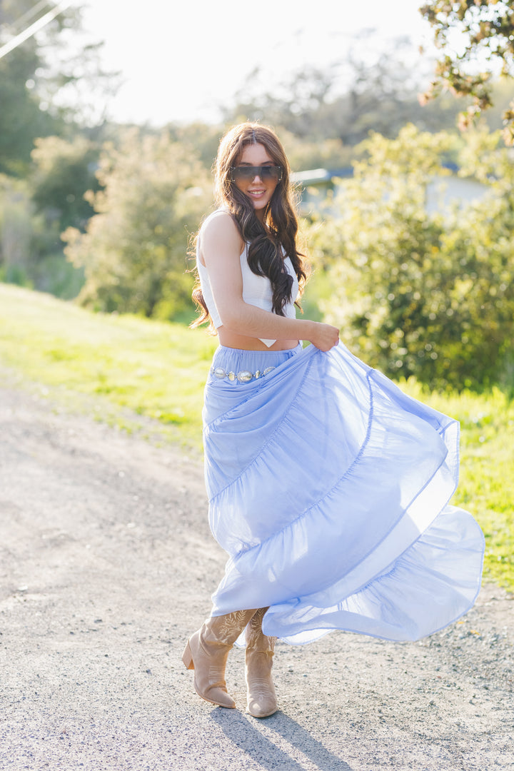 The Girl Like Me Tiered Maxi Skirt