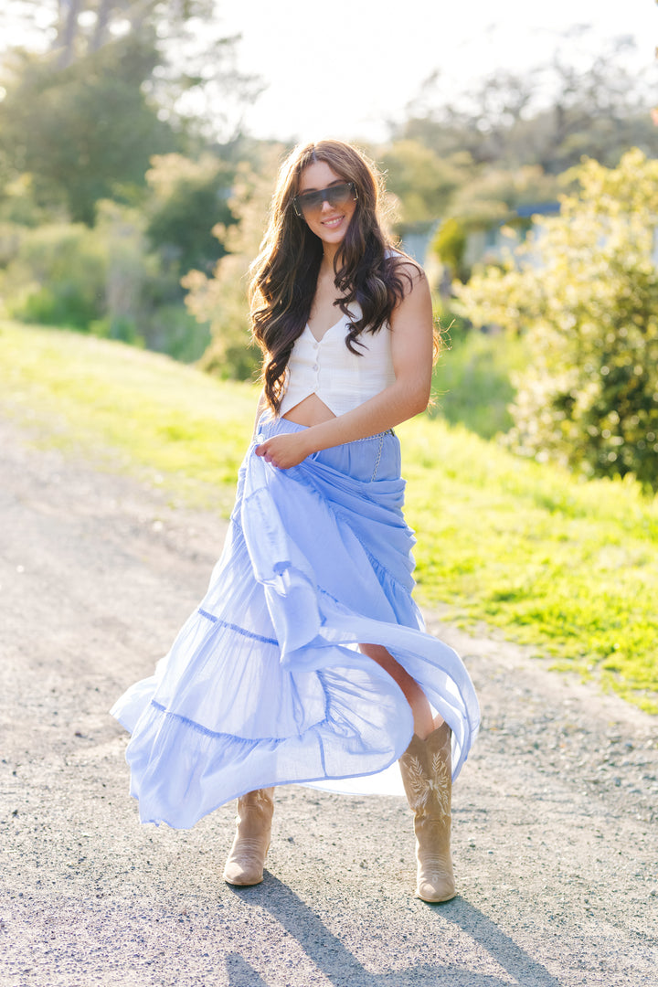 The Girl Like Me Tiered Maxi Skirt