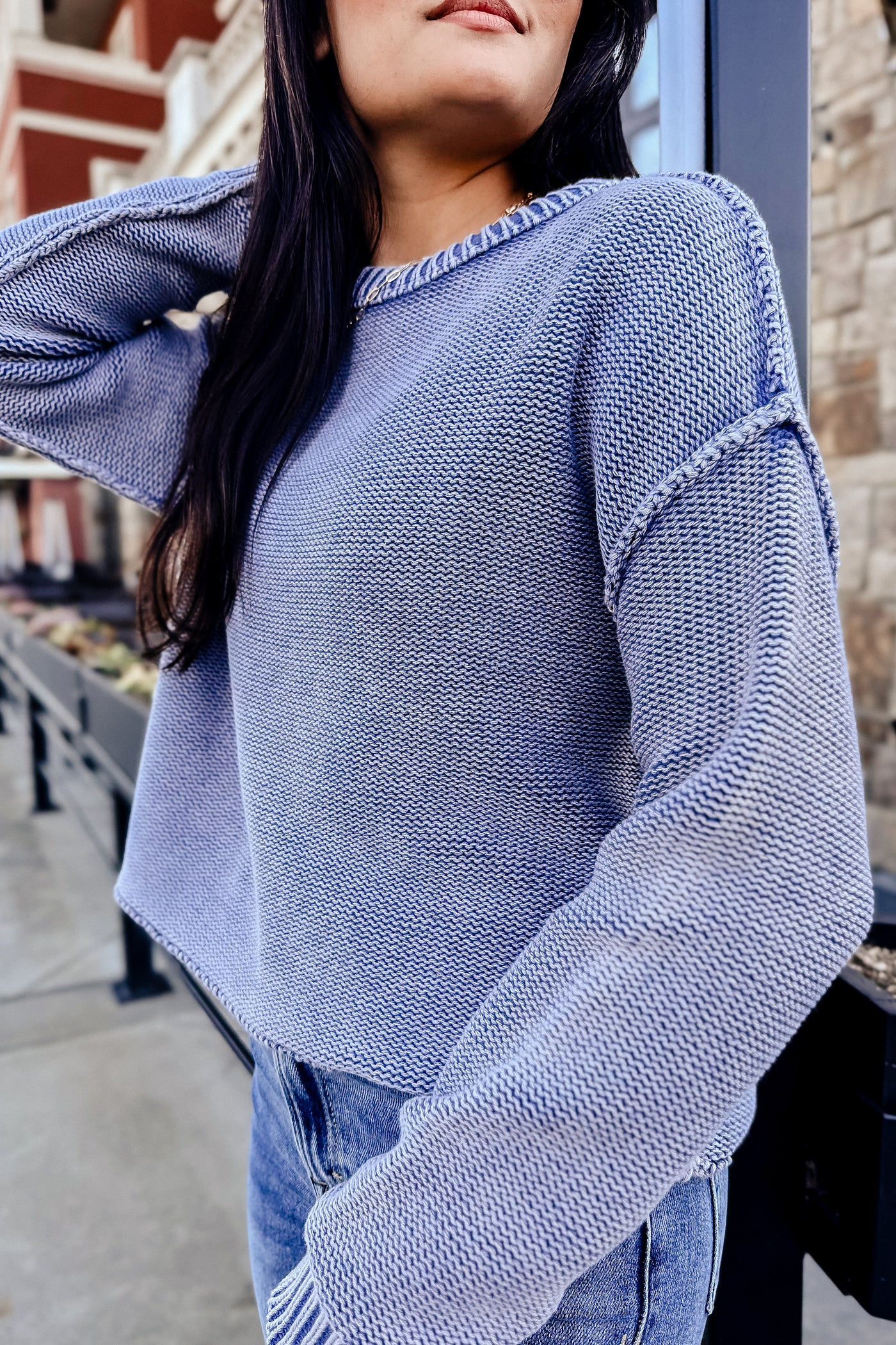 The True Blue Dye Wash Sweater