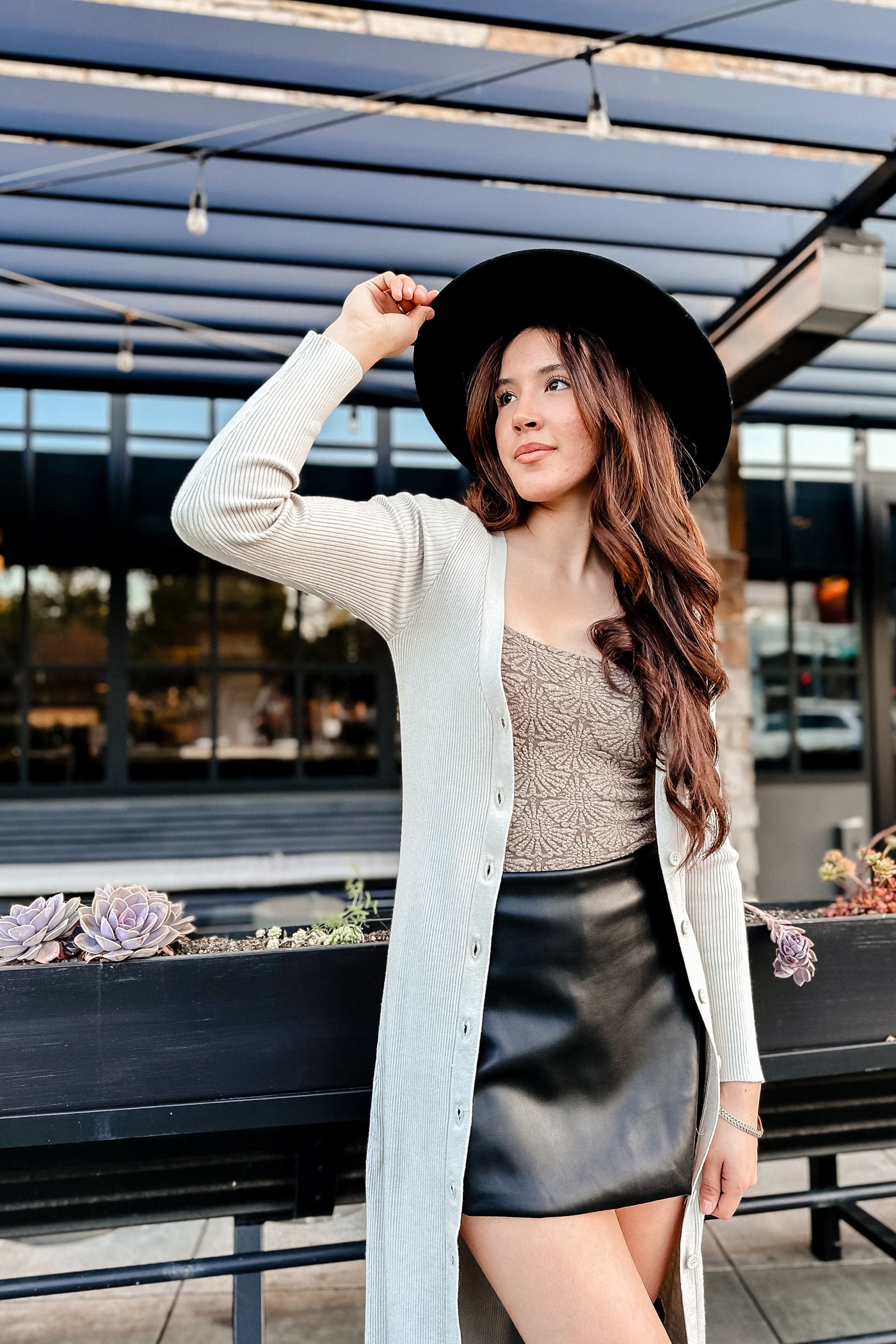 The Clicks & Mortar Cement Long Knit Cardigan