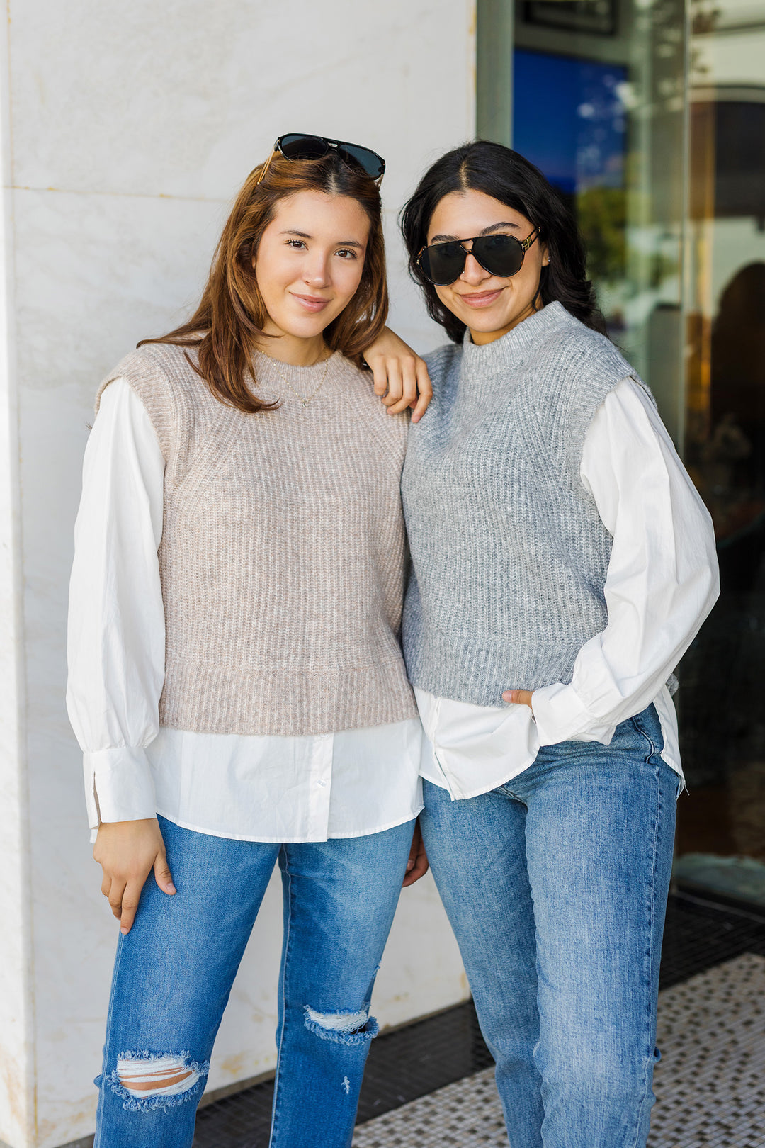 The All In One Layered Sweater Vest and Shirt