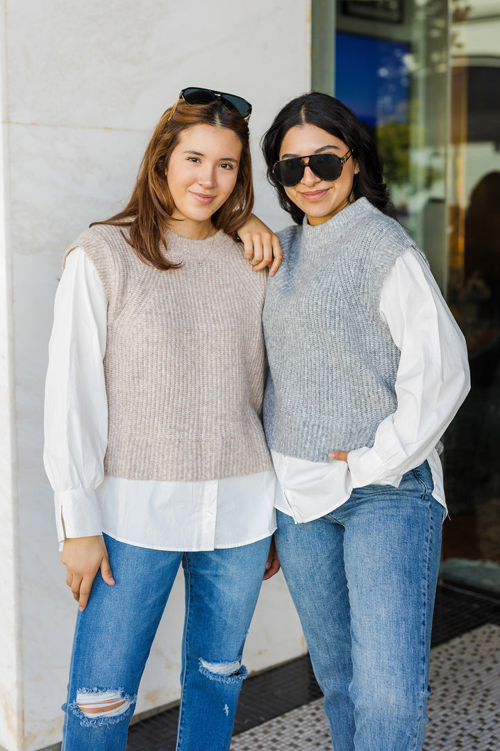 The All In One Layered Sweater Vest and Shirt