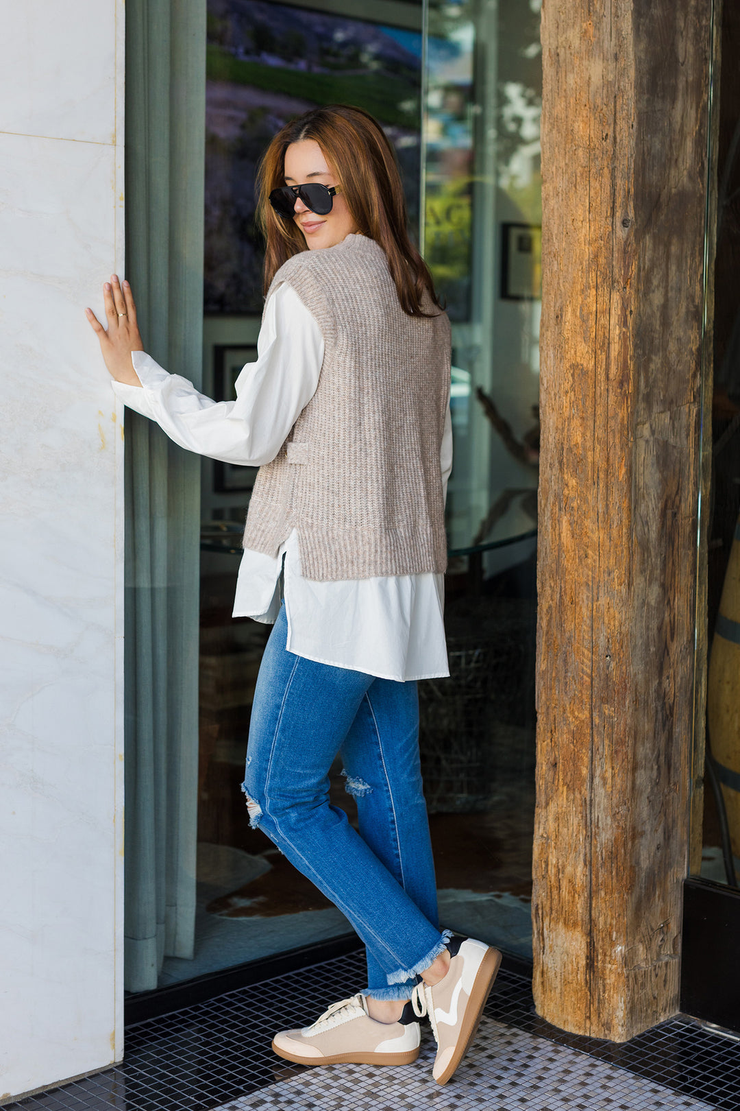 The All In One Layered Sweater Vest and Shirt